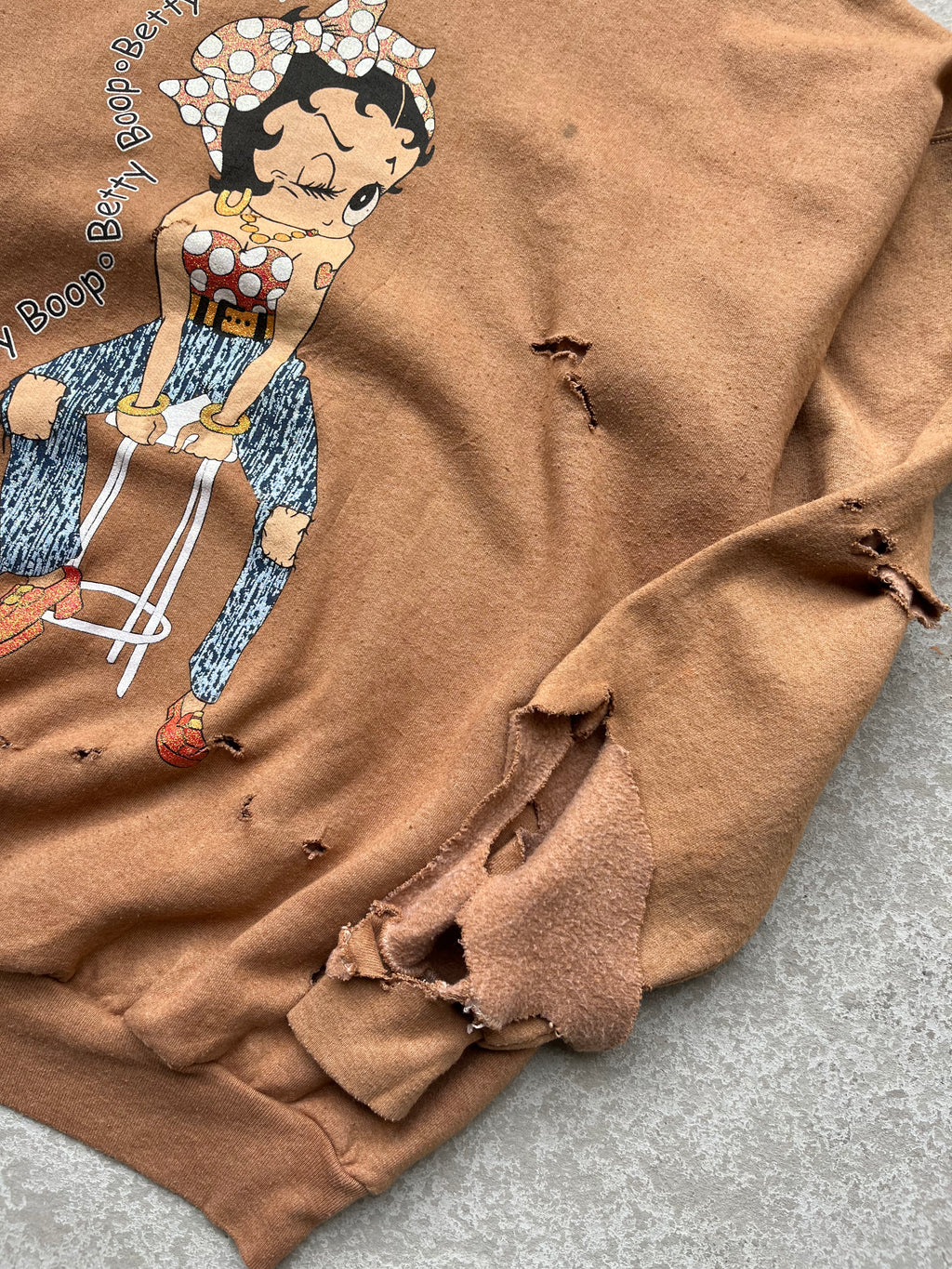 Betty Distressed Crewneck - XL