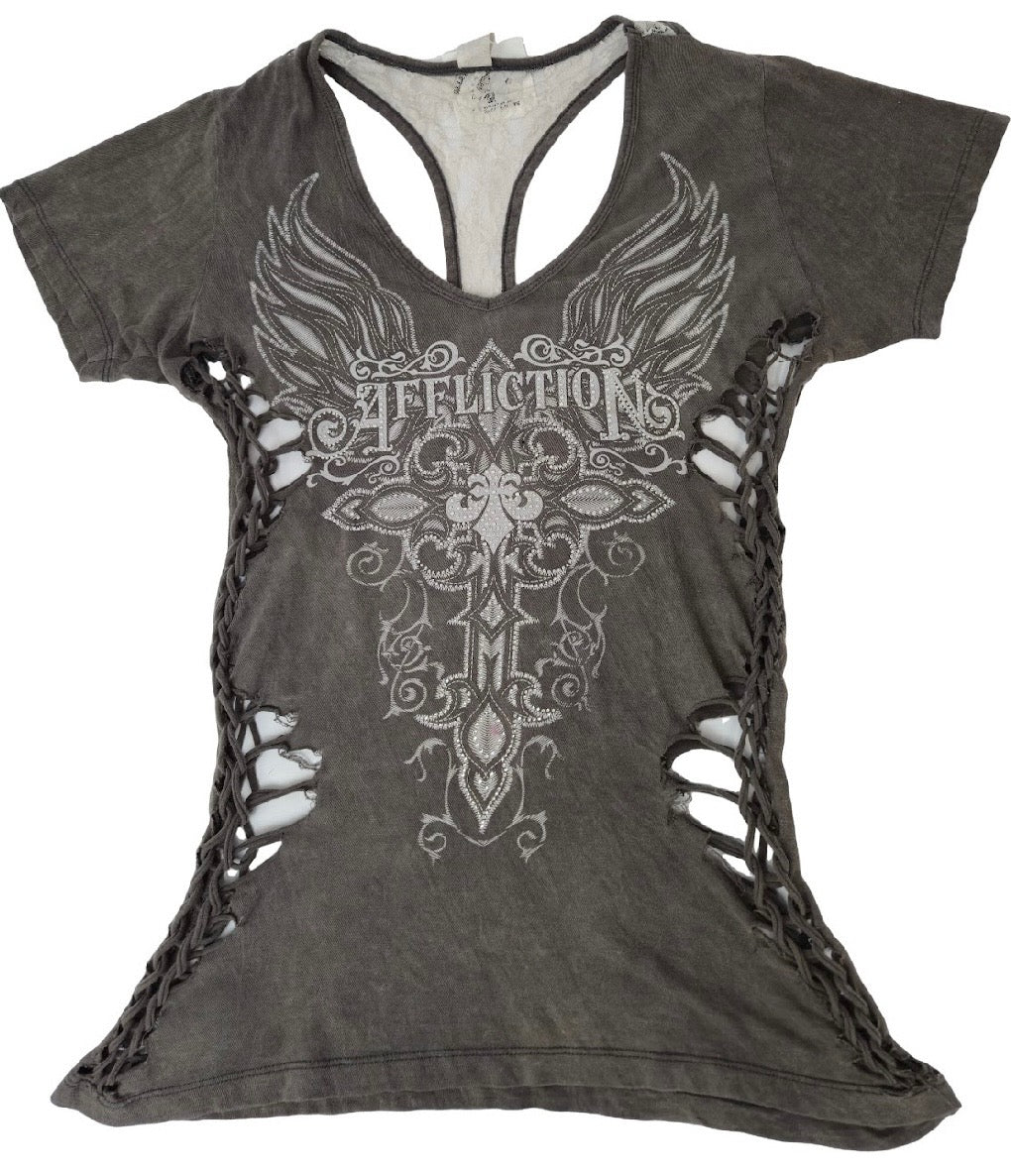 Ladies Affliction Top Size -M